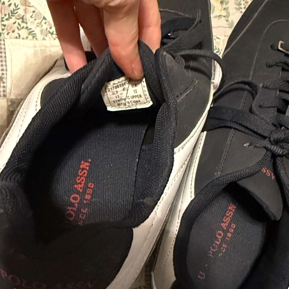 U.S. Polo Assn. Black and White Sneakers - Picture 6 of 7